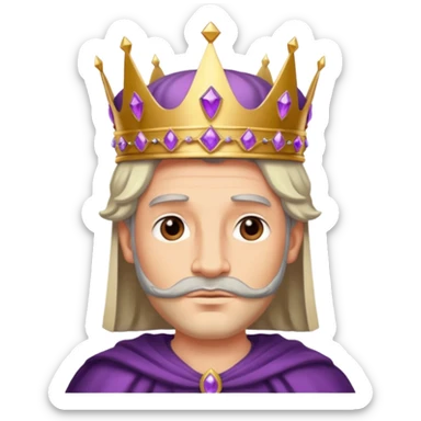 King – amethyst crown sticker