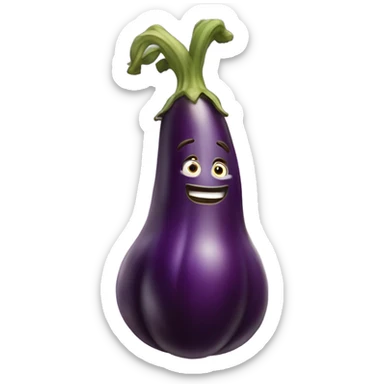 Dude riding an eggplant sticker