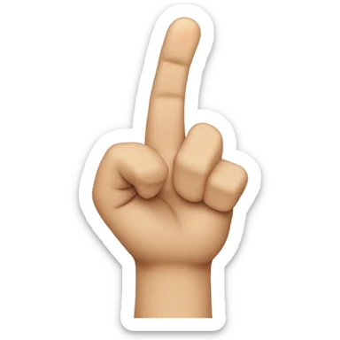 middle finger bent down sticker