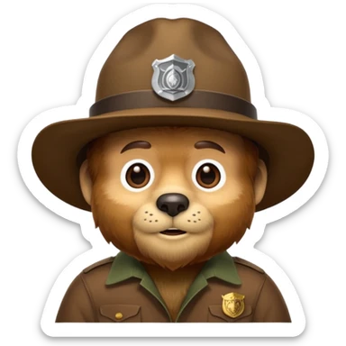 Smokey the bear sticker
