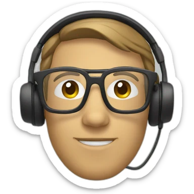 Headset and Glasses sticker