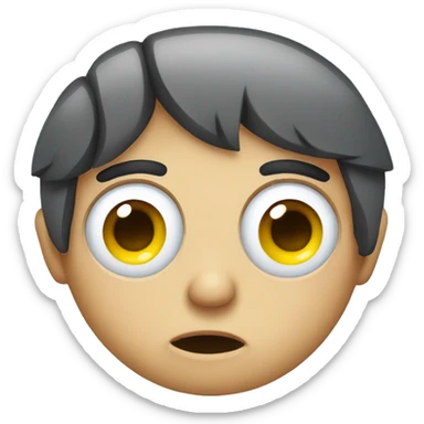 Tired eyes with eye bags sticker