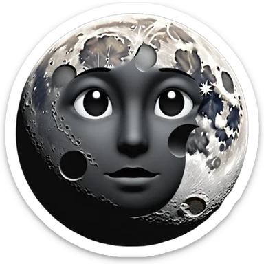 phases of the moon: new moon sticker