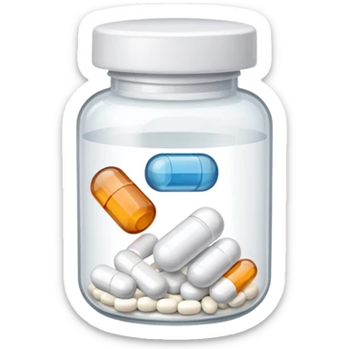 prescription medicine bottle with pill cap sticker