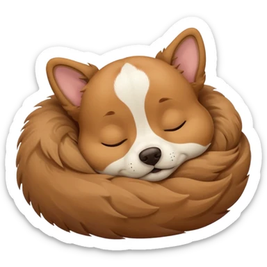 cute doggy sleeping sticker