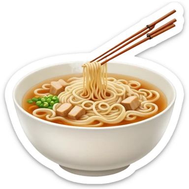 single bowl of noodles for one person sticker