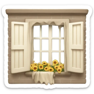 Cozy cream window  sticker