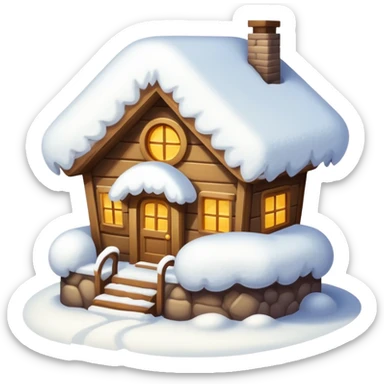 cozy snowy day  sticker