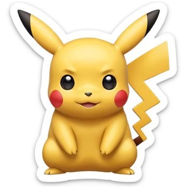 black colored Pikachu sticker