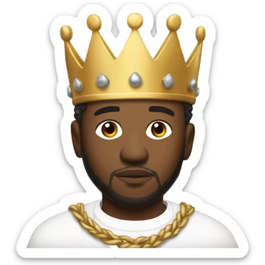 kendrick lamar with a king crown sticker