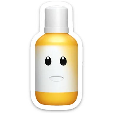 little facial sunscreen bottle sticker