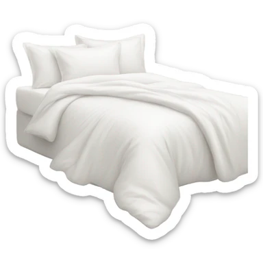 white bedding sticker