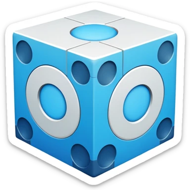 cross section　cube sticker