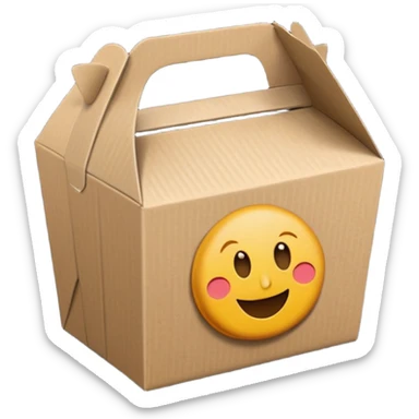 Takeaway Food Box black  sticker