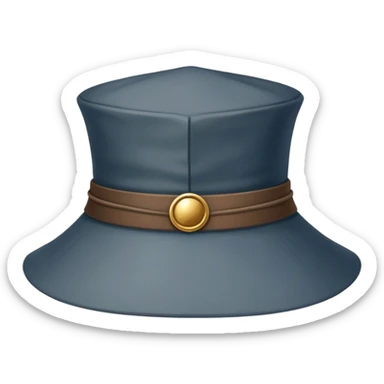 Medieval male craft guild hat with simple band sticker