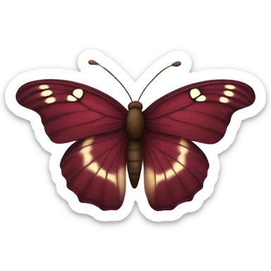 Burgundy butterfly sticker