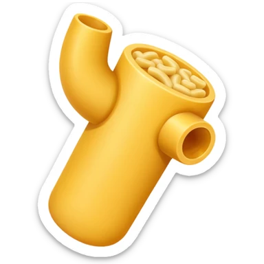 one piece of elbow macaroni sticker