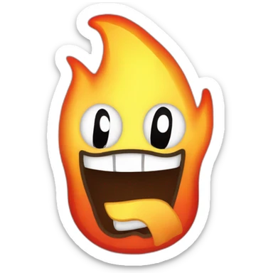 Firey from bfdi sticker