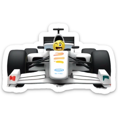 f1 car on a wave sticker