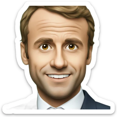 macron mixed in slime sticker
