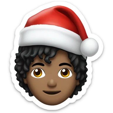 michael jackson with santa hat sticker