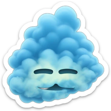 sky blue smoke sticker