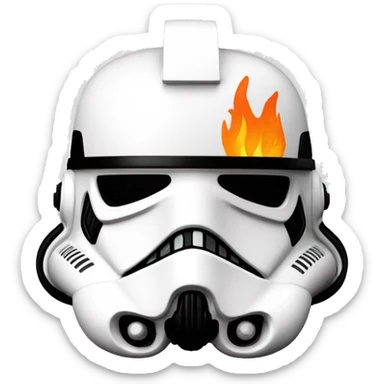 imperial flame trooper helmet sticker