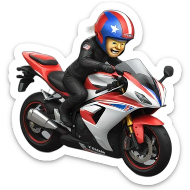 Trump riding a gsxr sticker