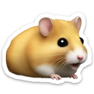 Hamster on a Mitsubishi lancer black  sticker