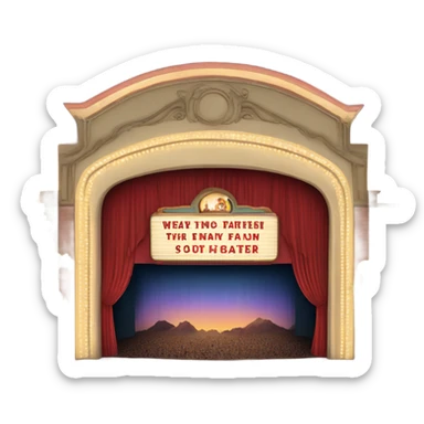 1950s Outdoor Movie theater sticker