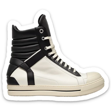 rick owens geobasket white sticker