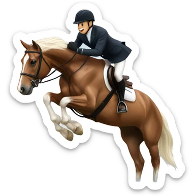 English jumping horse  sticker