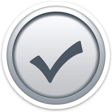 round circile with a tick mark in the middle sticker