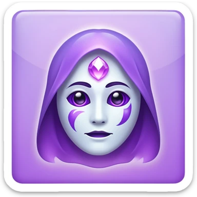 glitter cian and purple phantom sticker