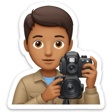 Create a photographer in a photography lesson sticker