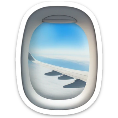airplane window view sticker