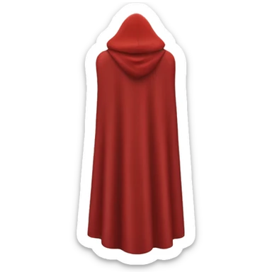 red hero cape back view sticker