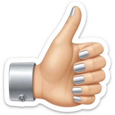 thumb up, ring on the ring finger sticker