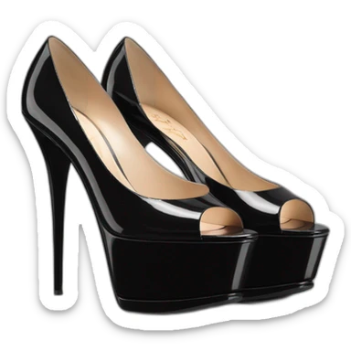 Ysl heel sandal TRIBUTE PLATFORM SANDAL black PATENT LEATHER sticker