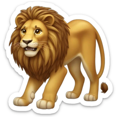 Lion avec une cicatrice sticker