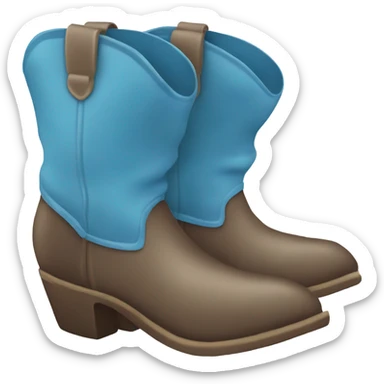 a large blue cowgirl boot  sticker