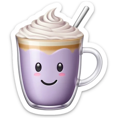 Pale purple coffe Latte  sticker