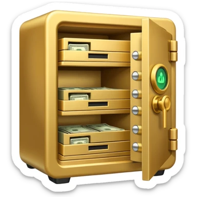 open filled cash money wifi vault sticker