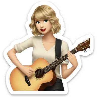 Taylor swift playing the guitar  sticker