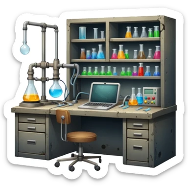 Secretive lab in a deserted place  sticker