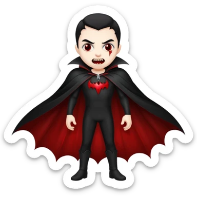 Create an emoji of  a scary Vampire full bodied sticker