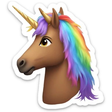 Centaur with rainbow fur and unicorn horn sticker