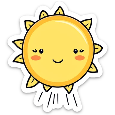 Vintage sweet Sun sticker