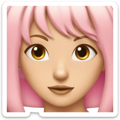 Blonde catgirl with pinks eyes  sticker