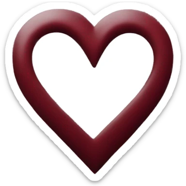 Dark red heart sticker